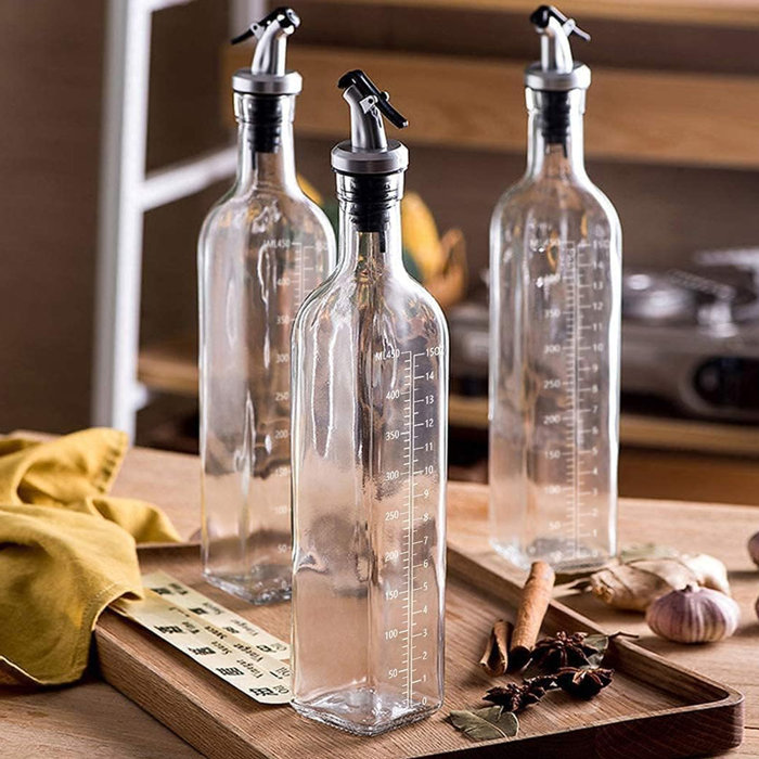 Prep & Savour Glass Oil & Vinegar Cruet Set Wayfair